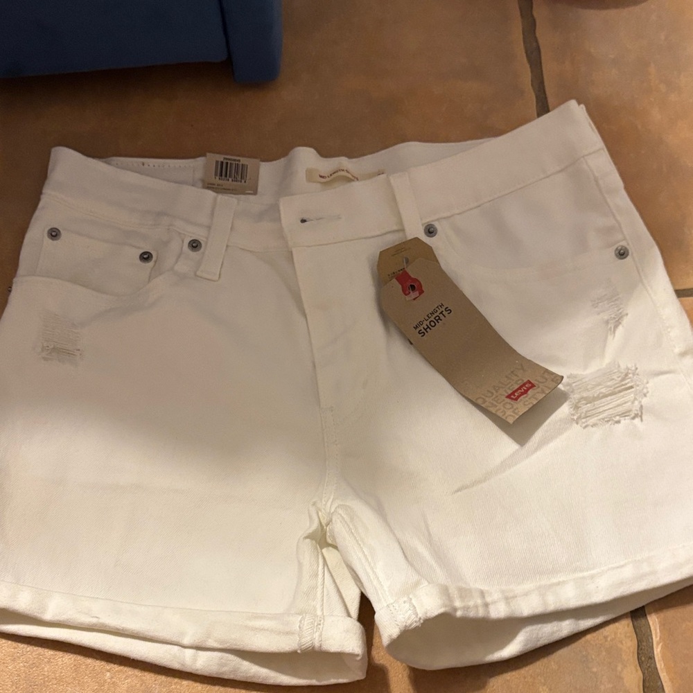 Levi's White Jean Shorts for Women